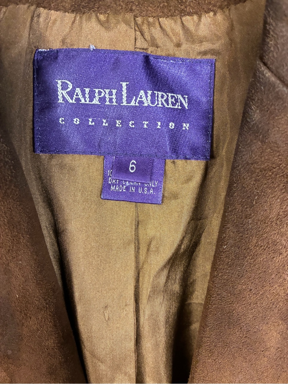 Ralph Lauren VTG Purple Label Collection 100% Suede Blazer Jacket - Picture 3 of 15